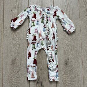 NWT Sweet Honey Infant Baby Girl Christmas Pajamas Size 6 Months